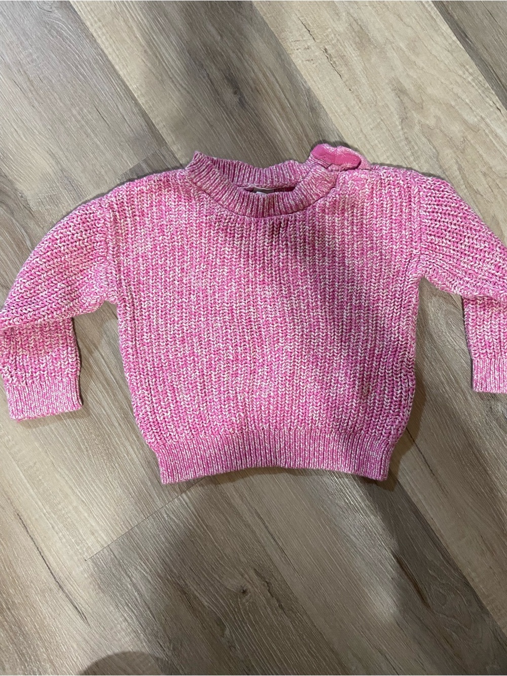 H&M Pink Marled Crewneck Sweater